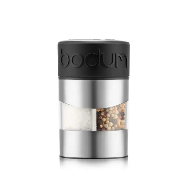 Twin salt and pepper grinder, black