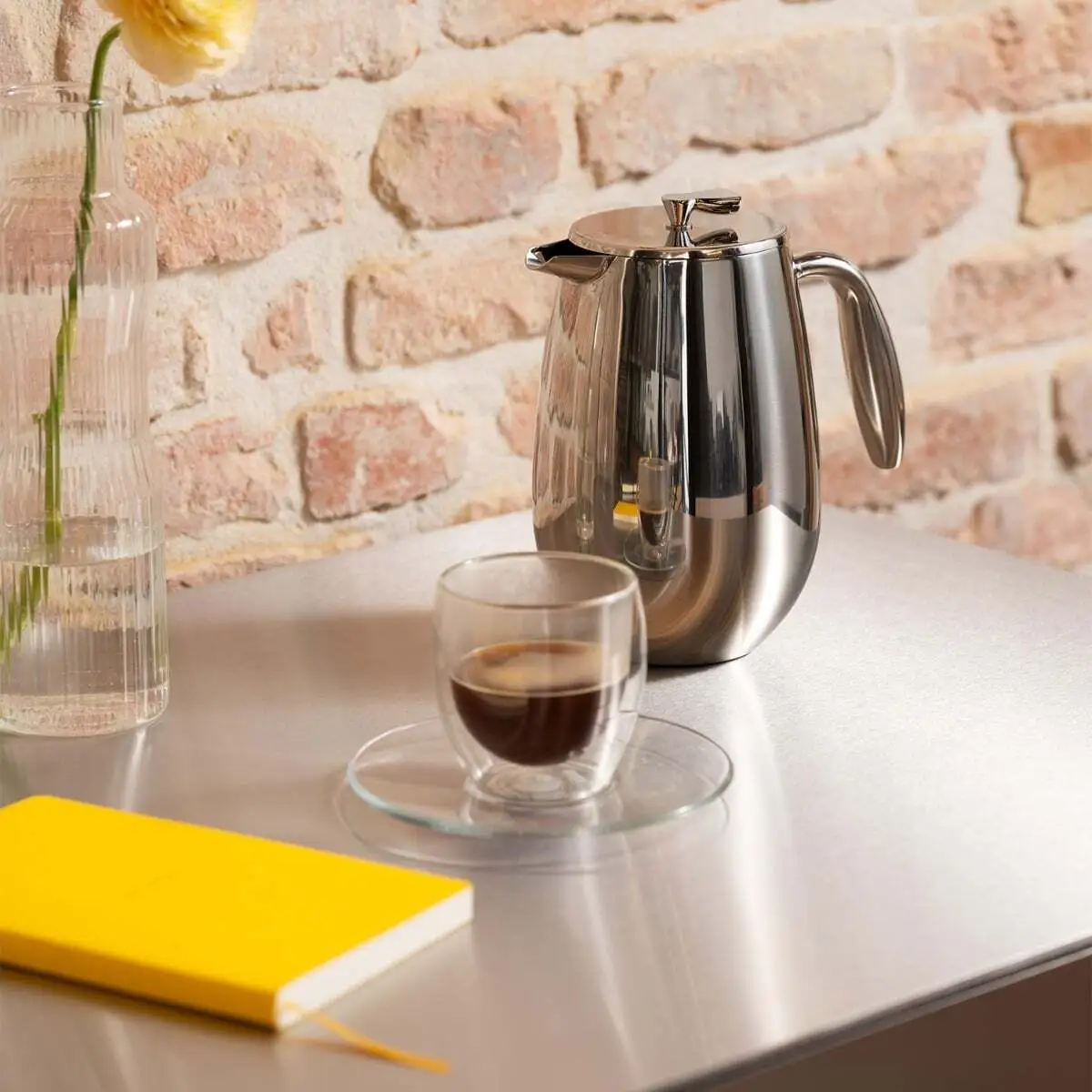 Columbia double-wall French press 1 l, steel