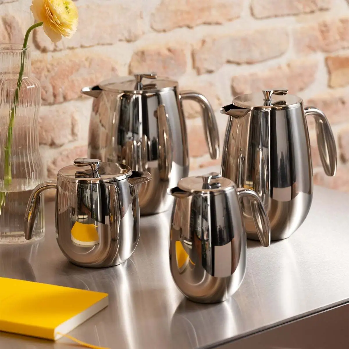 Columbia double-wall French press 1 l, steel