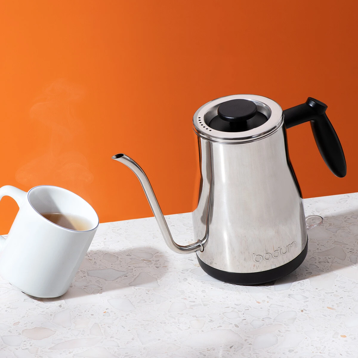 Bistro gooseneck kettle 1 l, chrome