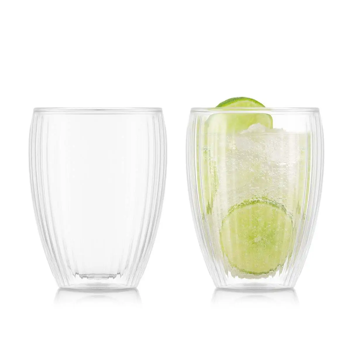 Pavina ribbed glasses 0.32 l, set of 2
