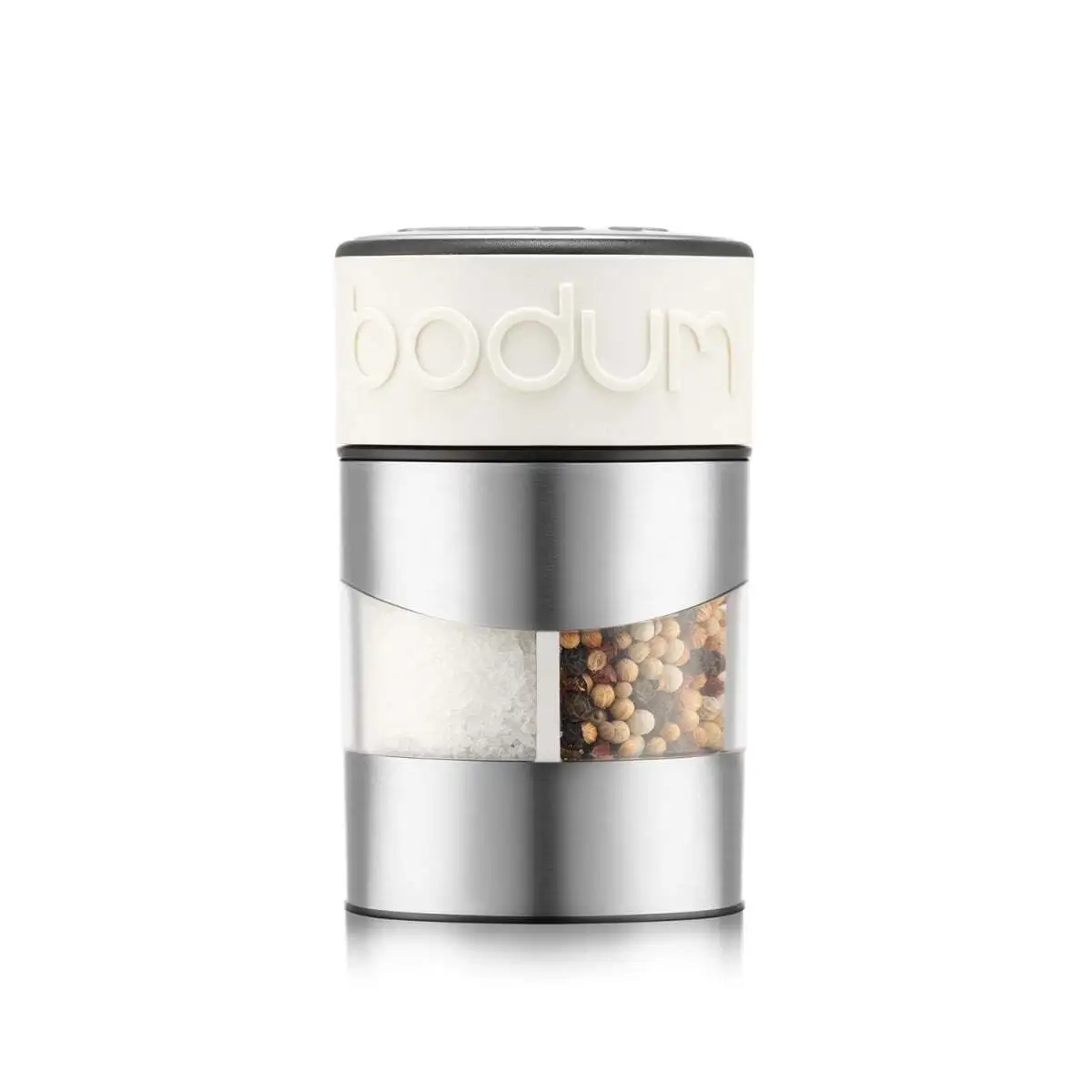 Twin salt and pepper grinder, off-white